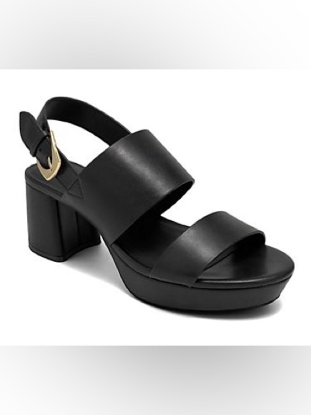 AEROSOLES Camilia Black Platform Block Heel Sandal